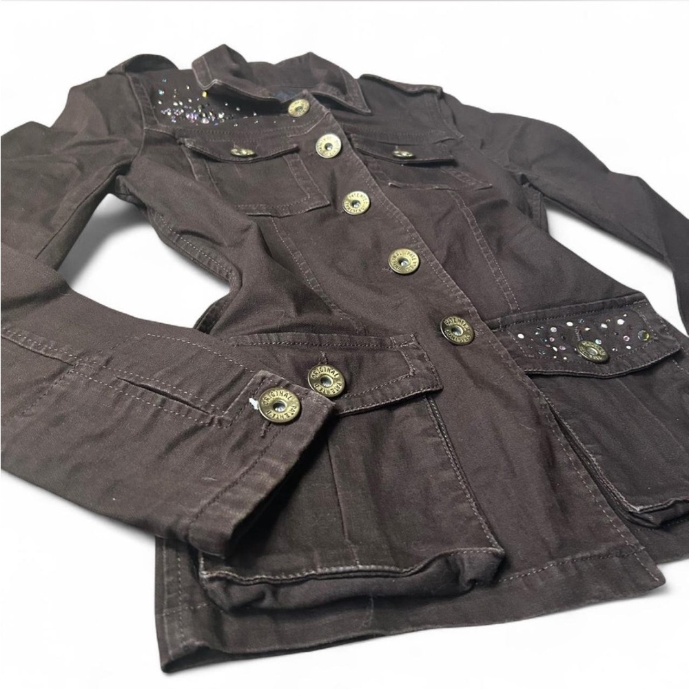 Votre Nom Brown Bling Utility Jacket - Picture 2 of 8